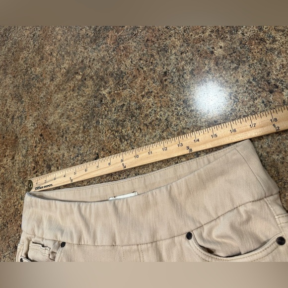 Coldwater Creek Pants Size 14 Light Beige Pull on Wide Elastic Waistband - Picture 10 of 15